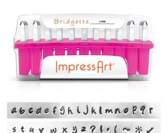 Metal Stamping Kit Impressart Kit Bridgette Lowercase Stamps Metal Stamps Metal Punches Impressart Tools Hand Stamping