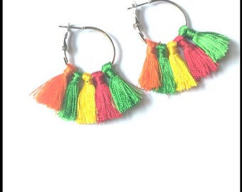 Chunky tassel earring beautiful colorful tassel earring tassel jewelry