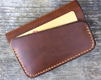 Minimalist wallet, Front pocket wallet, Card wallet, Mens wallet, Men's leather wallet, Handsewn wallet, Mens slim wallet, Thin wallet