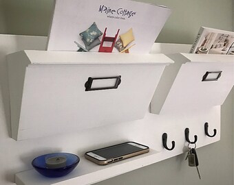 Entryway Organizer for mail, Mail Organizer, Hanging Mail Organizer Wall, Office Decor, Command Center, Mail Holder, Mail Sorter, Coat Rack