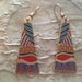 Laurel Burch Java Tribal Fish Cloisonne Earrings French Earwires Vintage Jewelry 1980s