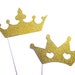 Photo Booth Props Prom King and Queen Crowns with GLITTER