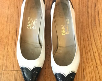 80s Vintage Salvatore Ferragamo Spectator Heels