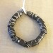 Old African Trade Beads Venetian Glass 6" Strand Black with White Swirls 20-01
