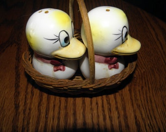 Ducks in a Basket Salt and Pepper Shakers
