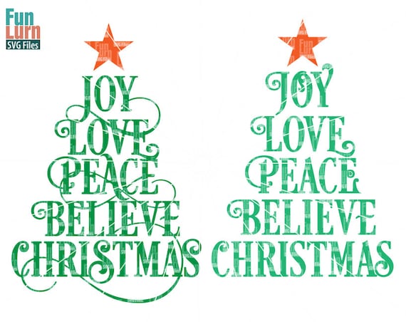 Download Joy Love Peace Believe Christmas SVG Christmas SVG