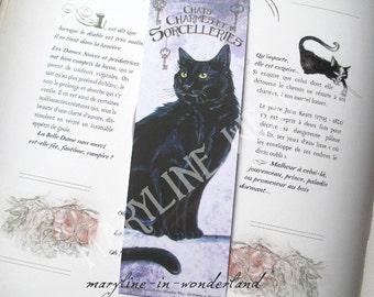 Bookmark black cat "cats, charms and sorceries"