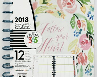 Create 365 12 Month Big Happy Planner, 2018 Happy Planner / Me and My Big Ideas / 2018 Planner / Personalized Planner