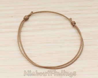 BSC281-BR // Brown Adjustable Strap Bracelet, 1 Pc
