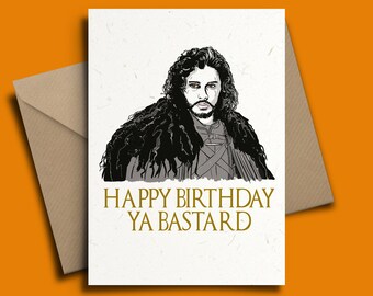 Jon Snow Kit Harington Game of Thrones Personalised Birthday Card