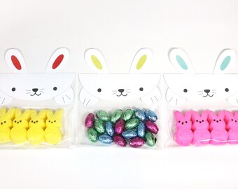 Easter - Treat Bag | Set of 6 | Easter Bunny Party Favor, Candy Bag | Treat Bag Topper | Classroom Favor | Easter Gift Bag
