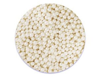 White Sugar Pearls - 4 oz