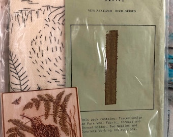 Kiwi New Zealand Bird Series Vintage Needlepoint