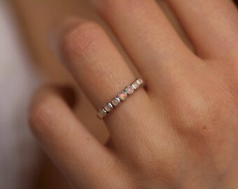 White Opal Band Ring. Opal Ring. Gold Opal Ring. Opal Ring Rose Gold. Opal Wedding Band. Opal Band Ring. White Opal Ring.
