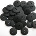 Plain Black Buttons 18mm 24 pieces