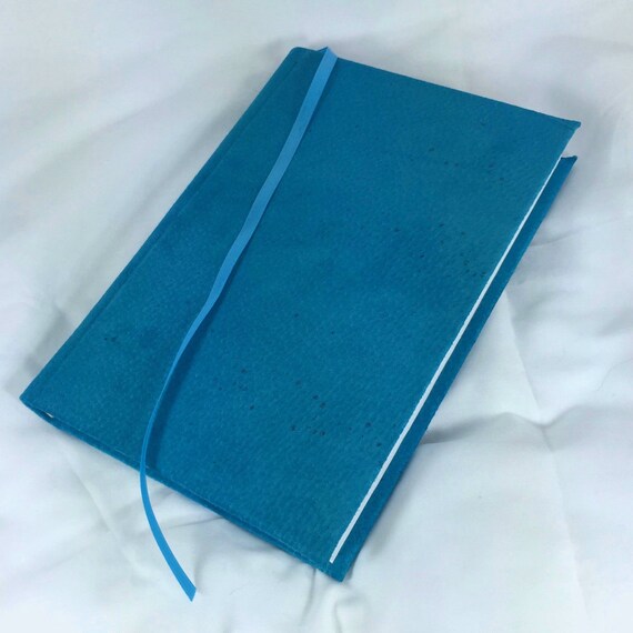 Blue Suede Notebook Handbound Journal Leather Diary Blue