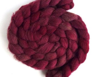 Dirty Pinks, Fawn Shetland Roving - Handpainted Spinning or Felting Fiber