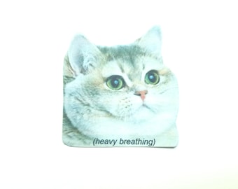 Heavy Breathing Cat Sticker