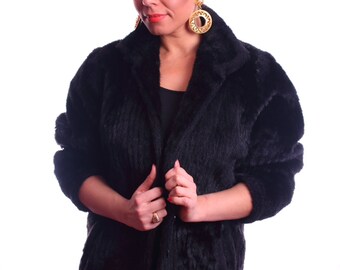 SALE! Faux Fur Black Coat