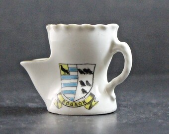 Antique Miniature Shaving Scuttle Bognor Crest by Gemma