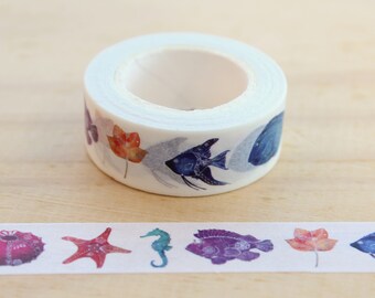 Aqua Washi tape masking tape, masking tape, decorative tape, scrapbooking