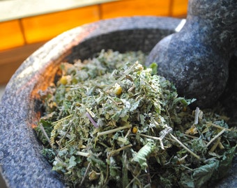 Rest Blend - Homegrown Lemon Balm, Homegrown Chamomile, Homegrown Lemon Verbena and Organic Passionflower - Herbal Tea - Loose Leaf - 2 oz