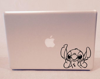 Cute Stitch Leaning on Elbows Vinyl Decal