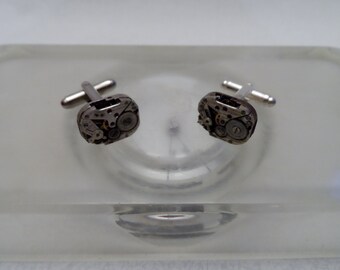 Jeweled Watch Movement Cuff Links