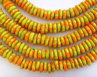 Millefiori beads - recycled glass discs dgbmil08