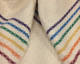 Handwoven Dishtowel - Rainbow Stripe