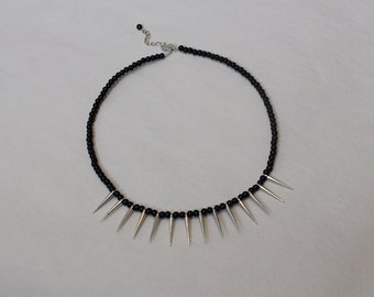 Black spike necklace