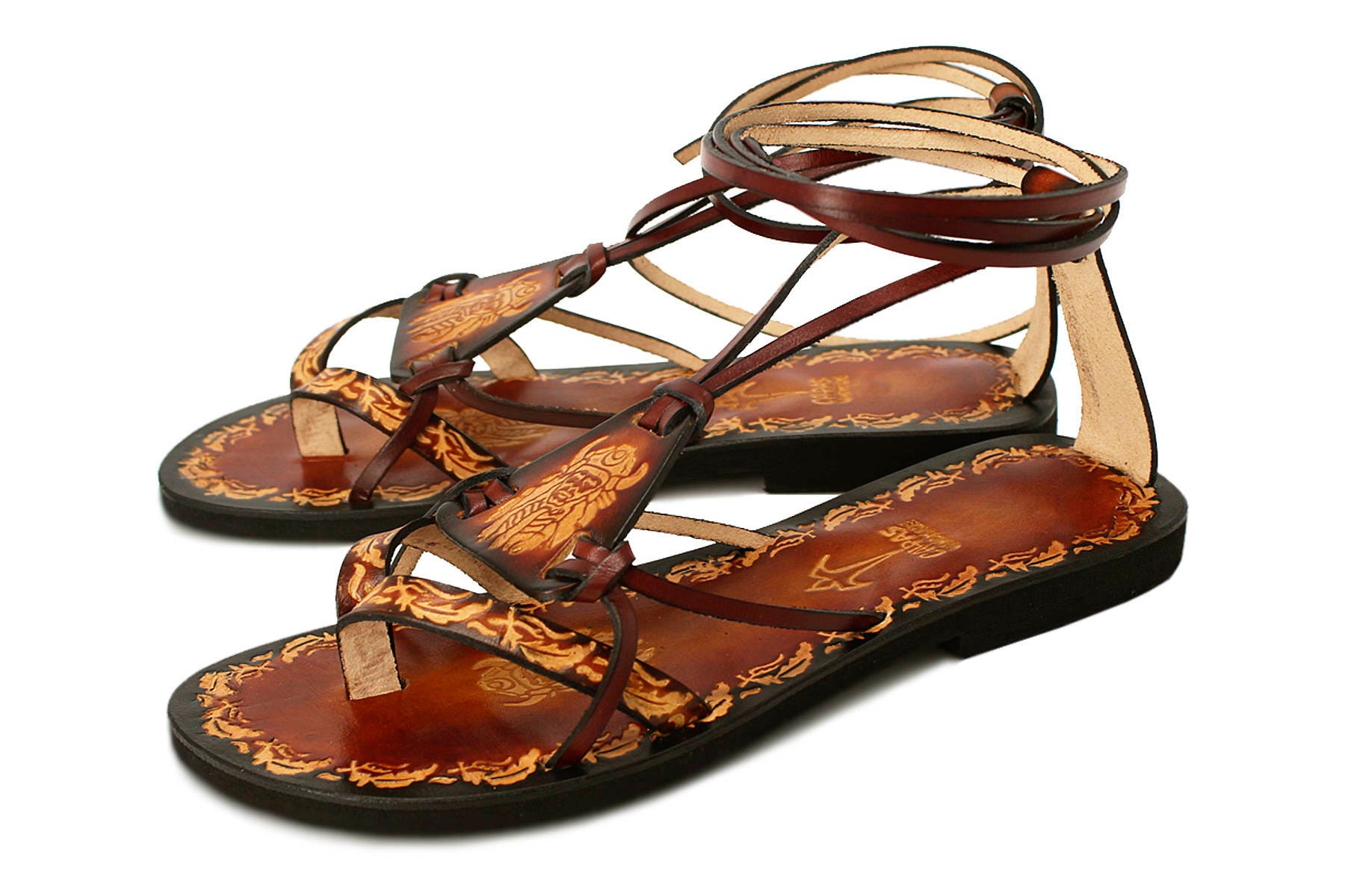 brown hippie sandals