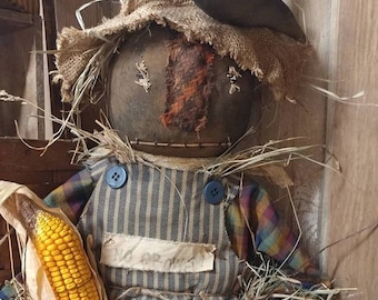 Primitive Scarecrow Fall Halloween Scarecrow doll Cloth doll Door hanger Faap Hafair