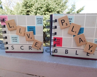 Repurposed Scrabble Journal