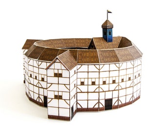 GLOBE THEATRE Architecture Paper Model Kit Shakespeare Globe London School Project