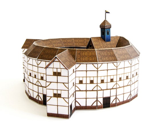 GLOBE THEATRE Architecture Paper Model Kit Shakespeare Globe