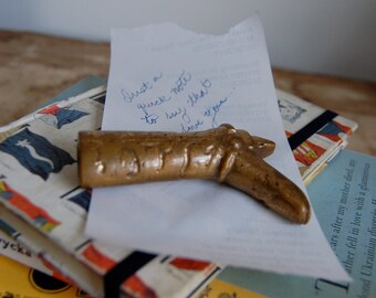 Vintage Brass 1940s Cowboy Boot Paperweight