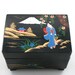 Vintage 1960s Japanese geisha musical jewelry box, black lacquer wood, girls trinket chest, music box, Japan, ballerina, mirror, mid century