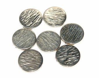 Indian beads flat 4 X various chrome plastic