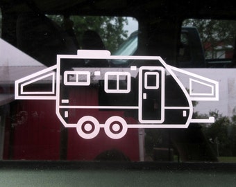 Hybrid Trailer, Hybrid Camper, Travel Trailer, Pop Up Camper, Camping, Camper Decor, Camper Decal, Trailer Sticker, Camping Decal, Camp