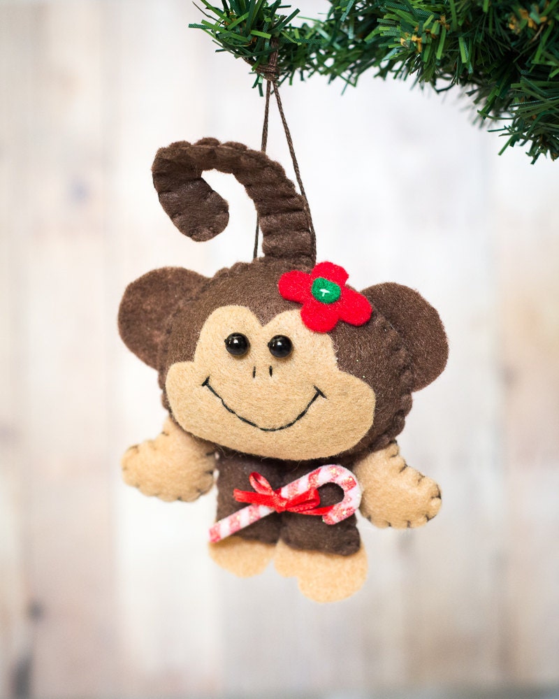 Felt Monkey Ornament Female