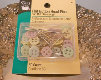 Dritz Flat Button Head Pins 50ct