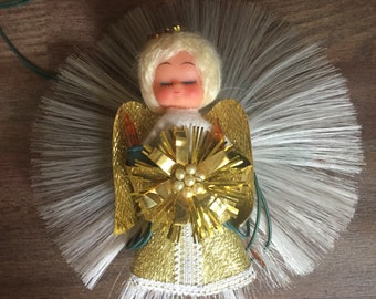 Vintage Christmas Light Up Angel, Retro Christmas Decor, Kitschy Christmas Angel, Light Up Angel Christmas Tree Topper, Holiday Decoration