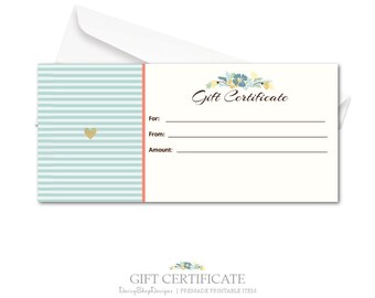 Gold Heart Heart Gold Foil Gift Certificate Download