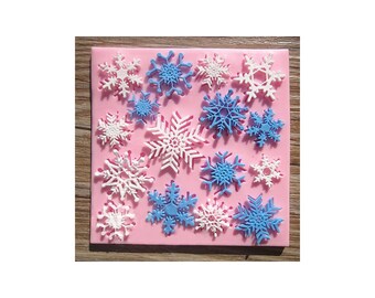 Christmas Snowflake Fondant Mold Cake Silicone Mould Decorating Tool BG1010770