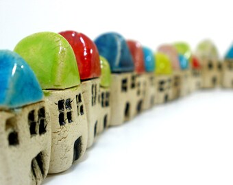 Fairy garden accessories Ceramic beach cottage Ceramic miniature houses Home decoration Terrariums & Miniature Gardens