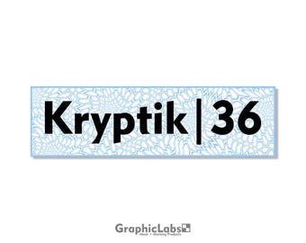 Kryptik | 36" by 10" Vinyl Spray Mask Camo Stencil for Rifles, Shotguns, Handguns & Small Equipment