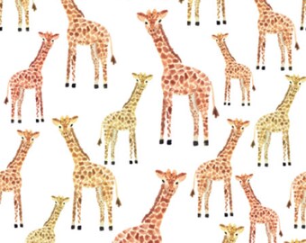 Giraffe Safari Nursery Animals Fabric by the Yard Cotton Fabric Childrens Minky Knit Organic Cotton Baby Nursery Fabric 6341473