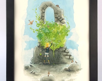 Paint the Nature Back - ORIGINAL illustration