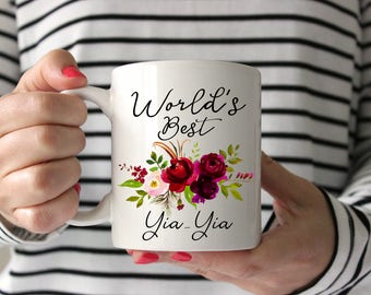 Yia Yia Mug, YiaYia, Yia Yia Gift, World's Best Yia-Yia, Greek Grandma, Greek Nana, Grandma Gift, Grandmother, Yia Yia Coffee Mug, Yaya Mug